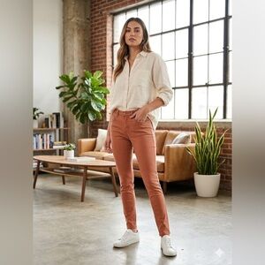 Soundstyle by Beau Dawson Jamie Skinny Jeans Dark Peach NWT Size 6